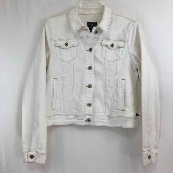 polo white denim jacket